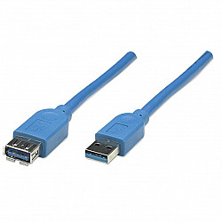 Cable 2m, USB A/USB A, M/FM