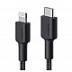 Aukey CB-CL03 nylonowy Lightning-USB C USB Power Delivery USB-PD 2m certyfikat MFi Apple czarny