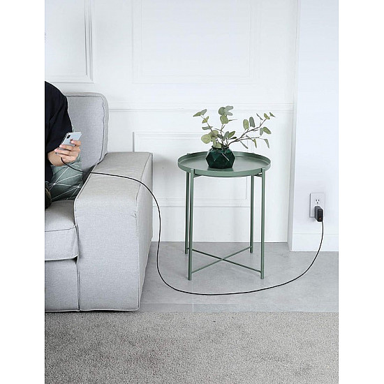 Aukey CB-CL03 nylonowy Lightning-USB C USB Power Delivery USB-PD 2m certyfikat MFi Apple czarny