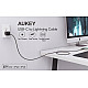 Aukey CB-CL03 nylonowy Lightning-USB C USB Power Delivery USB-PD 2m certyfikat MFi Apple czarny