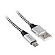 Kabel USB 2.0 AM-micro 1m czarno-srebrny