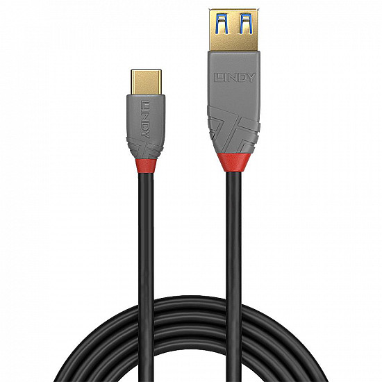 0.15M USB 3.2 10GBIT/ TYP C AN A ADAPTERKABEL ANTHRA LINE