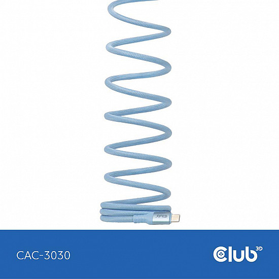 CABLE USB-C TO USB-C 2M/MAGNETIC BLUE CAC-3030 CLUB3D