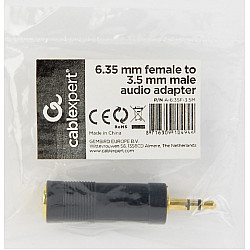 Cablexpert 6.35 mm female to 3.5 mm male audio adapter | A-6.35F-3.5M