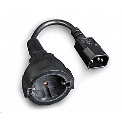 GEMBIRD PC-SFC14M-01 Gembird adapter zasilania IEC320 C14 -> SCHUKO (F) na kablu 15 cm