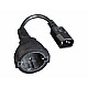 GEMBIRD PC-SFC14M-01 Gembird adapter zasilania IEC320 C14 -> SCHUKO (F) na kablu 15 cm