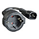 GEMBIRD PC-SFC14M-01 Gembird adapter zasilania IEC320 C14 -> SCHUKO (F) na kablu 15 cm