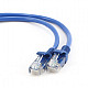 Blue Patch cord cat. 5E molded strain relief 50u plugs, 0.5 m