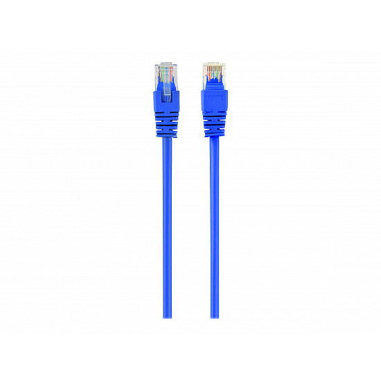 Blue Patch cord cat. 5E molded strain relief 50u plugs, 0.5 m
