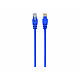 Blue Patch cord cat. 5E molded strain relief 50u plugs, 0.5 m