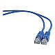 Blue Patch cord cat. 5E molded strain relief 50u plugs, 0.5 m