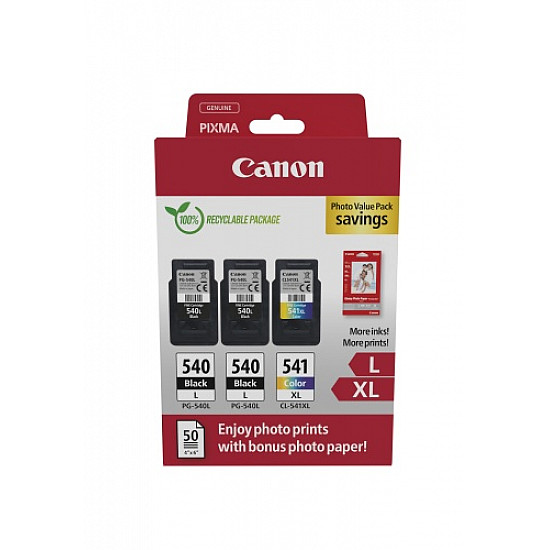 Canon PG-540L/CL-541XL (5224B015) Photo value pack Ink Cartridge Multipack, BK/CMY