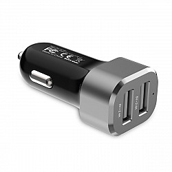 Car charger 2xUSB 2.4A aluminium