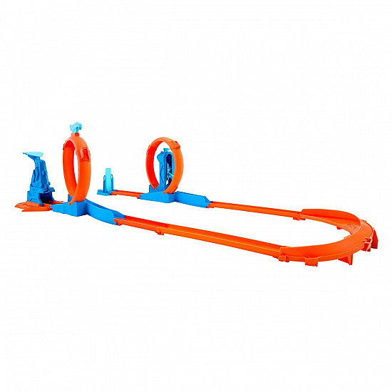Hot Wheels Track Creator Triple Loop Pack & 1:64 Scale Toy Car, Track-Building Set