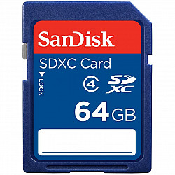64GB SDXC, 64 GB, SDXC, Class 4, Shock-resistant, Water-resistant, Blue