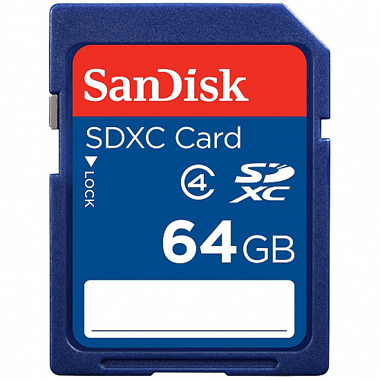 64GB SDXC, 64 GB, SDXC, Class 4, Shock-resistant, Water-resistant, Blue