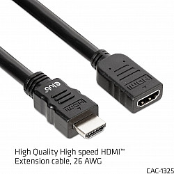 CABLE HDMI TO HDMI 5M/M/F CAC-1325 CLUB3D