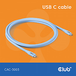 Cable USB 3.1 C (male) C (male) 2.0m Club3D - Lifestyle Blue