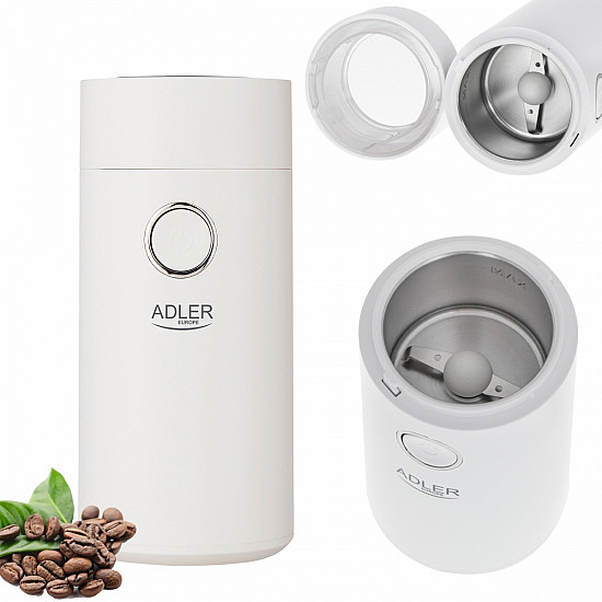 Adler Coffee Mill AD 4446ws 150 W Coffee beans capacity 75 g White
