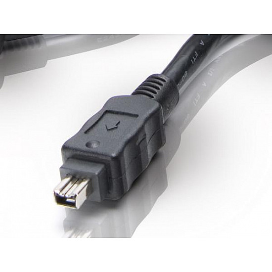 Conceptronic CC44FW18 FireWire 400 Cable, 4-p 1.8m, Black, M/M, 400 Mbit/s, IEEE 1394/1394a