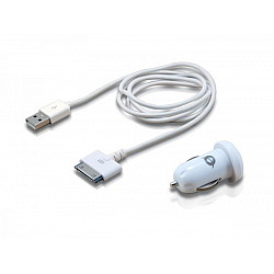 Conceptronic CUSBCAR2ASET Car Tablet Charger 2A for Apple, Cigar lighter, White