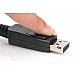 ASM AK-340106-020-S Kabel DisplayPort z zatrzaskami 8K 30Hz UHD Typ DP/DP M/M czarny 2m