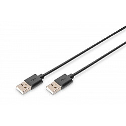 DIGITUS USB 2.0 Anschlusskabel Typ A -A St/St 1.0m, sw