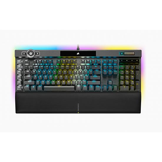 CORSAIR K100 RGB Optical Mechanical Gaming Keyboard Backlit RGB LED CORSAIR OPX RAPIDFIRE Black PBT Keycaps