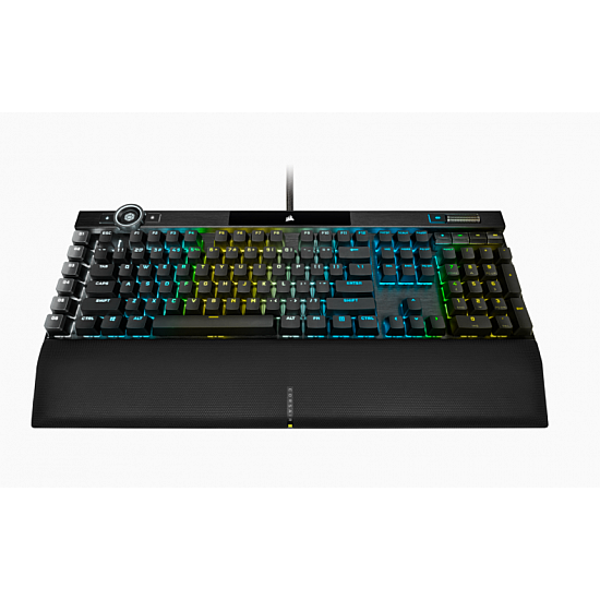 CORSAIR K100 RGB Optical Mechanical Gaming Keyboard Backlit RGB LED CORSAIR OPX RAPIDFIRE Black PBT Keycaps