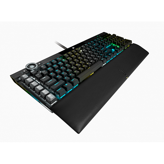 CORSAIR K100 RGB Optical Mechanical Gaming Keyboard Backlit RGB LED CORSAIR OPX RAPIDFIRE Black PBT Keycaps