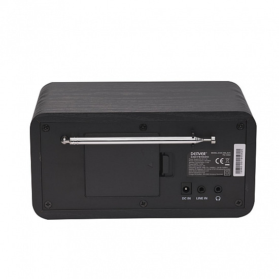 DAB+/FM radio Denver DAB-30 with wooden case black