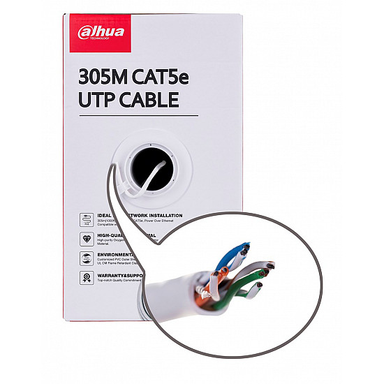 CABLE CAT5E UTP 305M WHITE/PFM920I-5EUN DAHUA