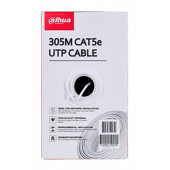 CABLE CAT5E UTP 305M WHITE/PFM920I-5EUN DAHUA