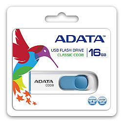 ADATA 16GB USB Stick C008 Slider USB 2.0 white blue