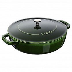 Deep braising pan with lid Staub - 24 cm, Green