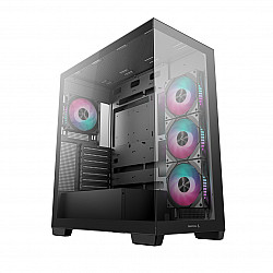 DEEPCOOL CG580 4F - ATX - 4x120mm ARGB fans - 2xUSB 3.0 - panoramic - tempered glass - black