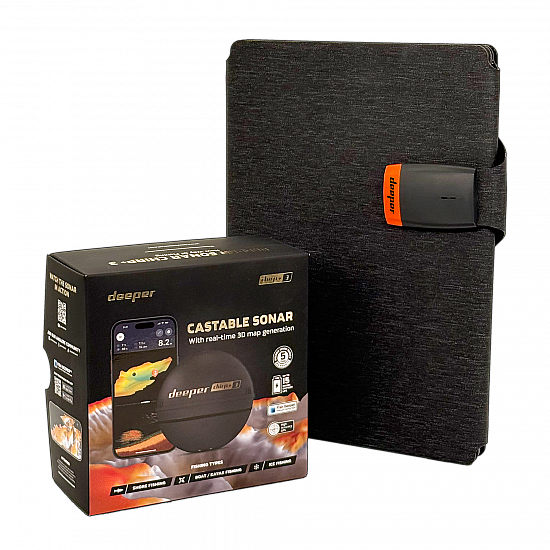 Deeper CHIRP+3 sonar +36W foldable solar charger power bundle