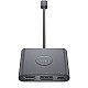 Dell Adapter USB-C to HDMI/DP with Power Pass-Through Black USB-C Male HDMI Female; USB Female; USB-C (power only) Female 0.18 m