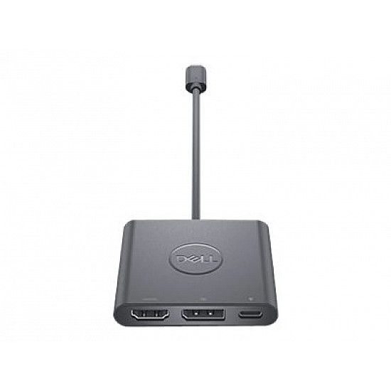 Dell Adapter USB-C to HDMI/DP with Power Pass-Through Black USB-C Male HDMI Female; USB Female; USB-C (power only) Female 0.18 m