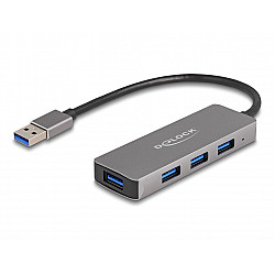 DeLOCK 4 Port USB 5 Gbps Hub with USB Type-A connector – USB Type-A ports on the side