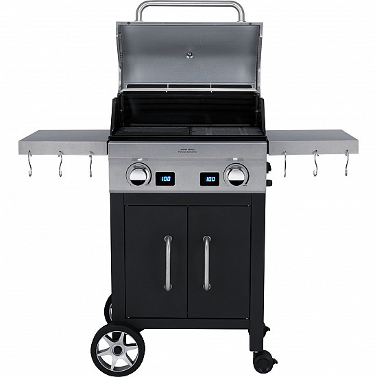 Deluxe Grillcenter VG 7000 Devil’s Choice, Elektrogrill edelstahl/schwarz, 2.800 Watt