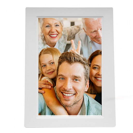 Denver PFF-1015W digital photo frame White 25.6 cm (10.1) Touchscreen Wi-Fi
