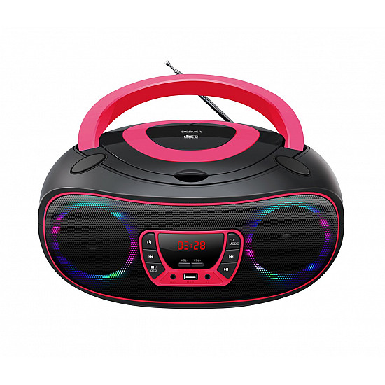 Inter Sales Denver TCL-212BT PINK - 1,19 kg - Schwarz - Pink - Tragbarer CD-Player