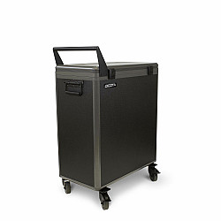 Trolley (charging only) for 14 notebooks lockable Aluminium Silver Screen size up to 40.6 cm (up to