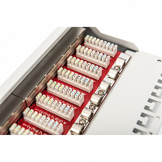 10 Patchpanel DN-91612S-EA-G, 12-Port, Cat.6a grau, 1HE, Rack Mount, geschirmt