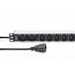 Digitus Socket Strip with Aluminum Profile, 10-way, IEC C20 plug DN-95427 Sockets quantity 7