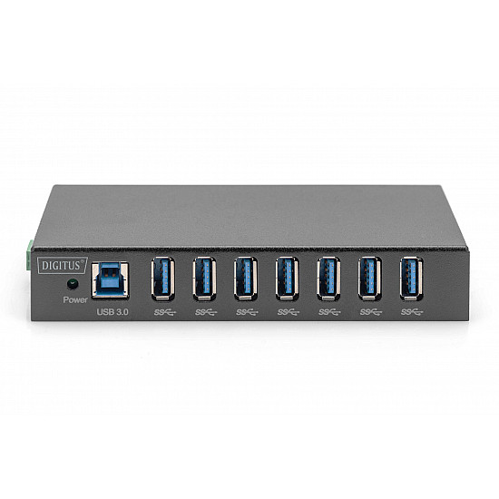 7-PORT USB3.0 HUB INDUSTRI LINE METAL 15-KV-ESD DIN ASSEM