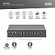 7-PORT USB3.0 HUB INDUSTRI LINE METAL 15-KV-ESD DIN ASSEM