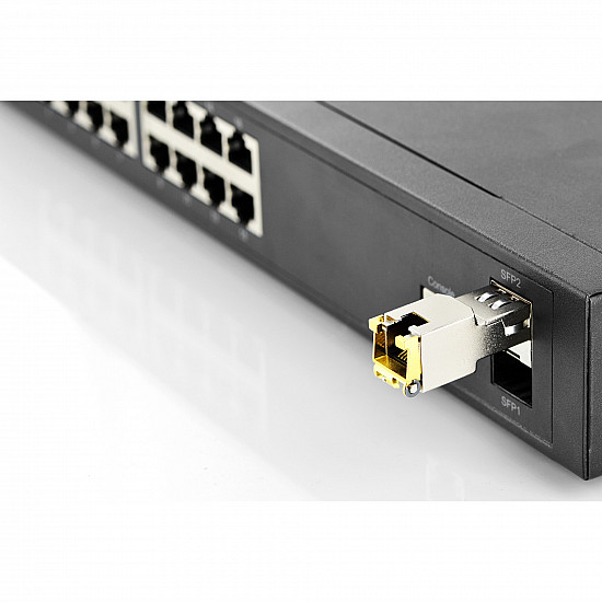 1.25 GBPS COPPER SFP-MODULE RJ45 HP-COMP.1000MBIT UP TO100M
