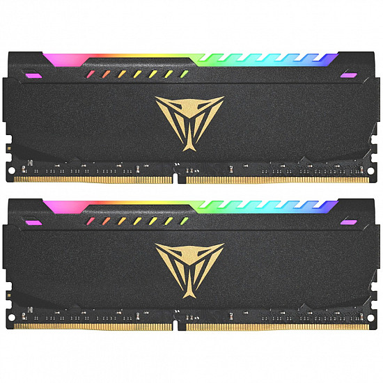 DIMM 16 GB DDR4-3600 (2x 8 GB) Dual-Kit, Arbeitsspeicher schwarz, PVSR416G360C0K, Viper Steel RGB, INTEL XMP